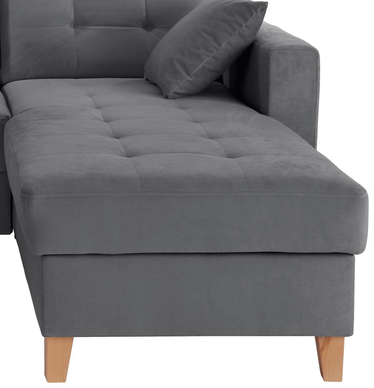 Colțar BERGEN - gri închis, Design, textil (231/160cm) - Luca Bessoni