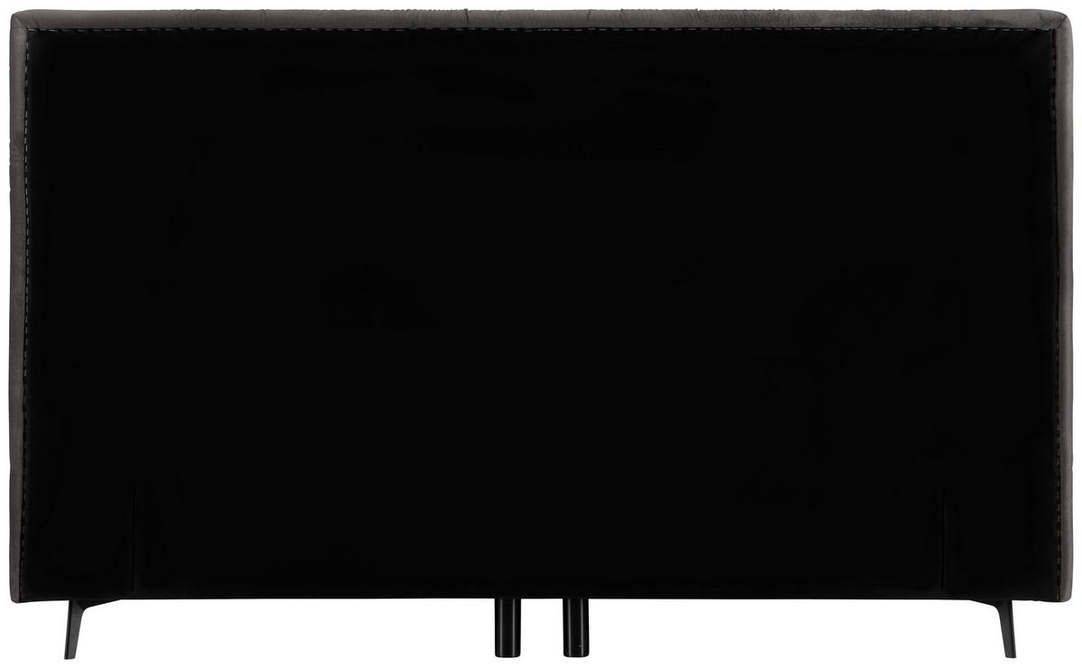 Boxspring Krevet One - siva/crna, Konvencionalno, tekstil/drvo (160/200cm) - Mömax