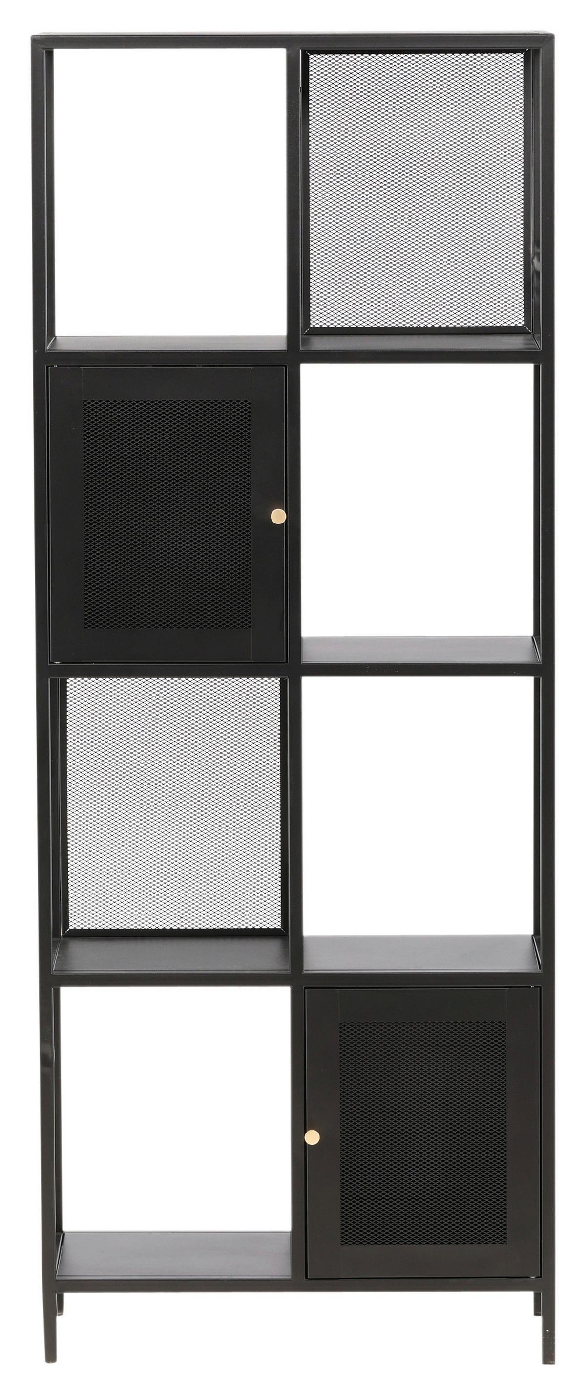 REGAL NETT - Schwarz, Design, Metall (70/180/35cm) - Livetastic