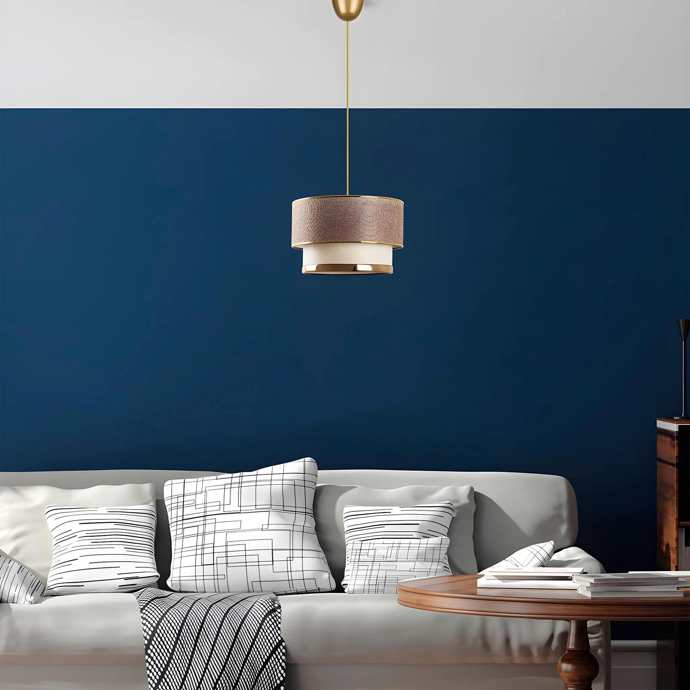 LAMPA WISZĄCA CAKE - beżowy/kolor złoty, Design, tworzywo sztuczne/metal (30/65cm) - P & B