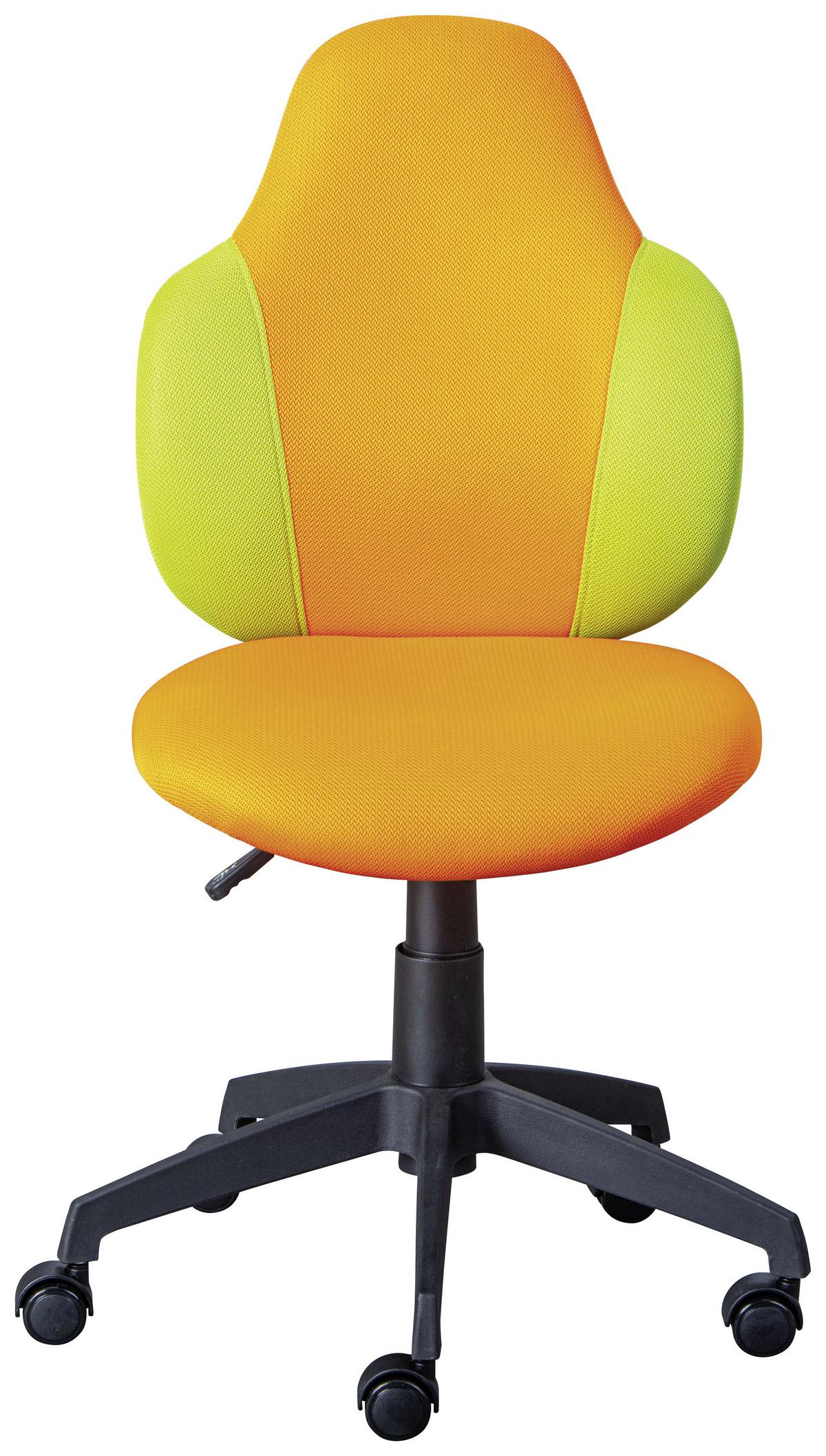 Jugenddrehstuh Jessi Orange - Schwarz/Orange, Basics, Kunststoff/Textil (52/94(103)/56cm) - MID.YOU