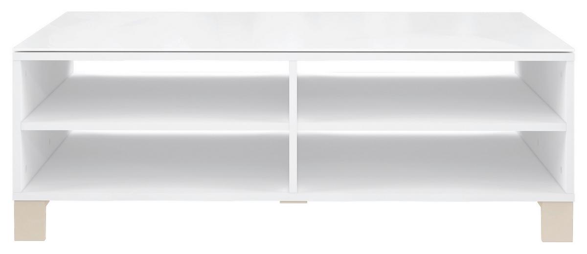 Klubska Miza Poole, Bela - barve šampanjca/bela, Design, umetna masa/steklo (110/70/37,9cm) - Hom`in