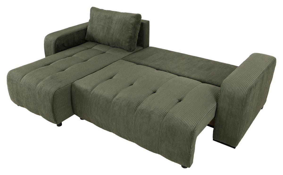 Kutna Garnitura Marseille - zelena/crna, Trend, drvni materijal/drvo (155/240cm)