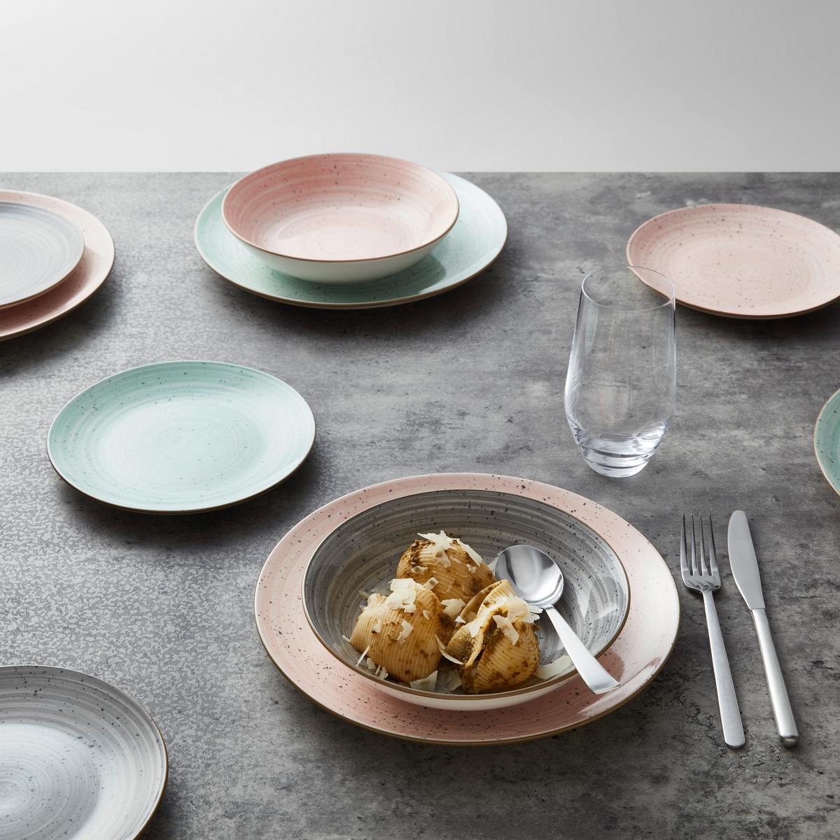 Tafelservice Tina in Pink, 12-teilig - Rosa, KONVENTIONELL, Keramik - Modern Living