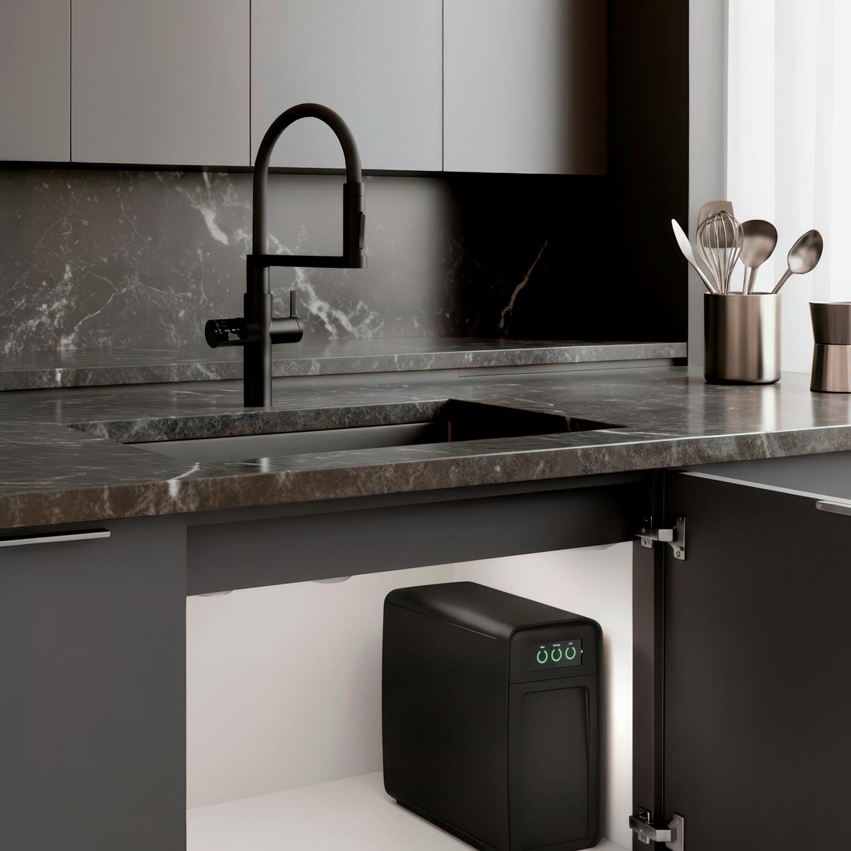 Küchenarmatur 31103110218 Schwarz - Schwarz, Basics, Kunststoff/Metall (20/43,9/51,60cm)