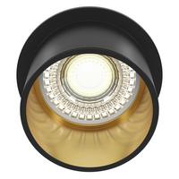 Aufbauleuchte Reif Goldfarben/Schwarz max.50 Watt - Goldfarben/Schwarz, Trend, Metall (6,8/5,5cm) - MAYTONI
