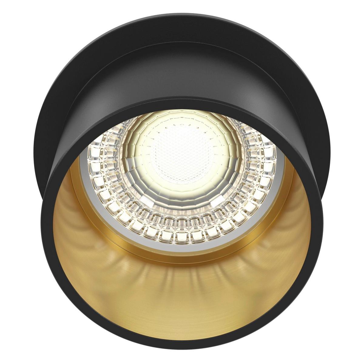 Aufbauleuchte Reif Goldfarben/Schwarz max.50 Watt - Goldfarben/Schwarz, Trend, Metall (6,8/5,5cm) - MAYTONI