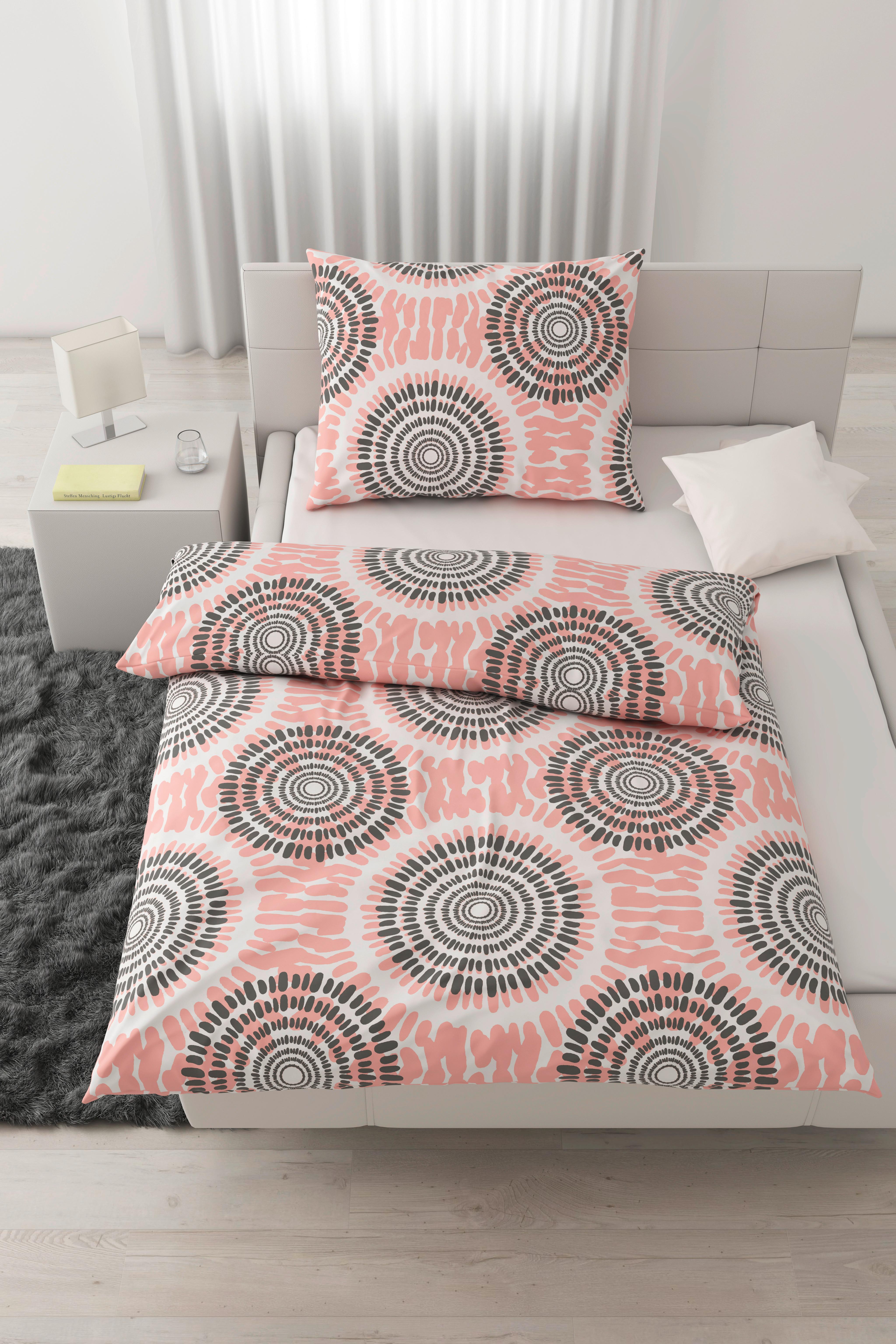 Ágyneműhuzat-garnitúra Cora - rózsaszín, Konventionell, textil (140/200cm) - Modern Living