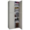 Schuhschrank Lona ca.70x182x37cm Grau - Silberfarben/Schwarz, KONVENTIONELL, Holzwerkstoff/Kunststoff (70/182/37cm) - MID.YOU