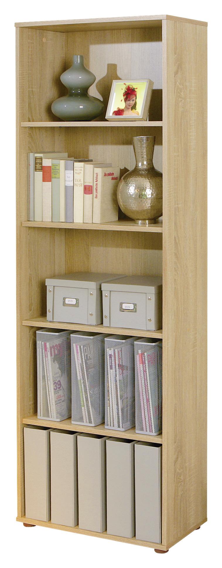 Kommode "Elvezia" , eiche - Sonoma Eiche, Basics, Holzwerkstoff/Kunststoff (60/180/30cm) - MID.YOU