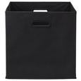 Faltbox Elli in Schwarz ca. 33x33x32cm - Schwarz, MODERN, Karton/Textil (33/33/32cm) - Modern Living Faltbox Elli in Schwarz ca. 33x33x32cm - Schwarz, MODERN, Karton/Textil (33/33/32cm) - Modern Living
