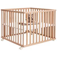 KOJEC NA KÓŁKACH ROMEO - kolor bukowy, Basics, tworzywo sztuczne/drewno (97/97/70cm) - My Baby Lou