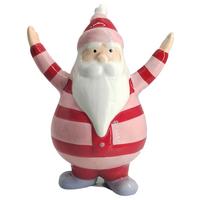 Weihnachtsmann Jaro Rot/Weiß/Pink/Beige - Pink/Beige, Keramik (13,5/17,5/8,8cm) - Mömax