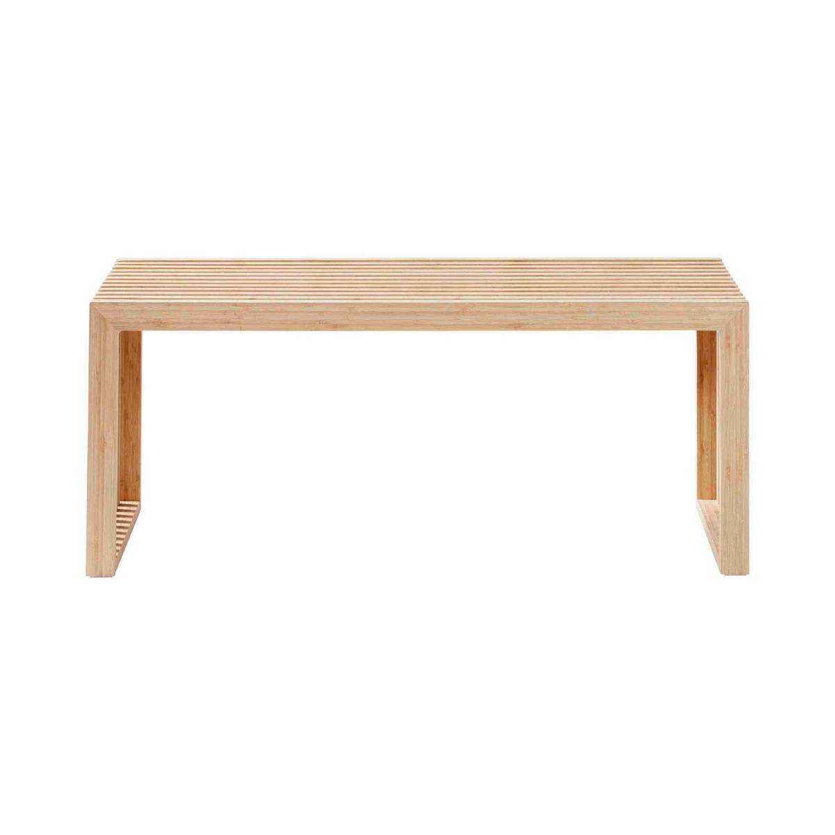 Sitzbank ''Rib'', aus Echtholz, Bambusfarben - Naturfarben, KONVENTIONELL, Holz (104/43/35cm) - MID.YOU