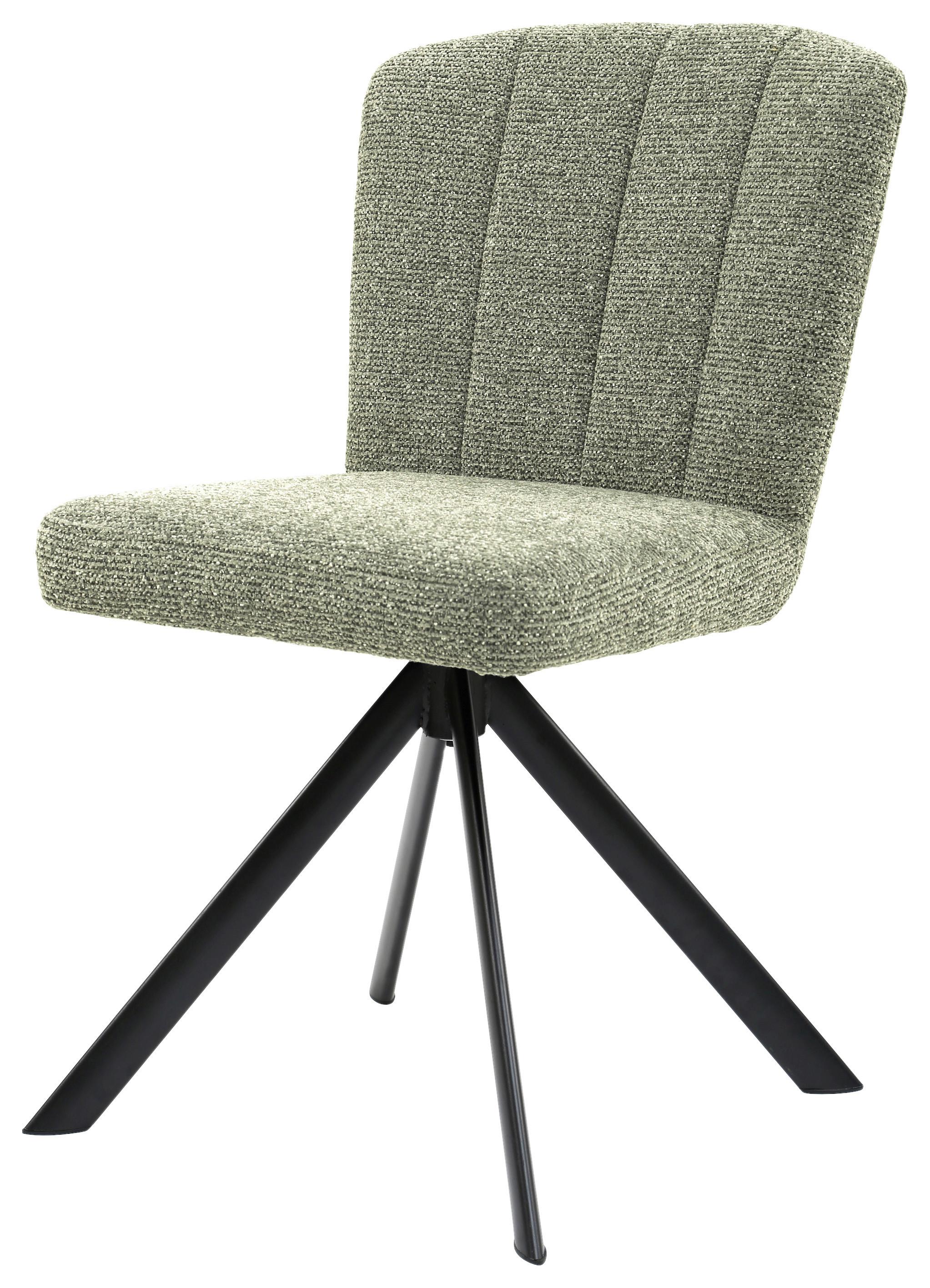 STOL NORA - grön/svart, Modern, metall/trä (52/87/64cm) - Premium Living