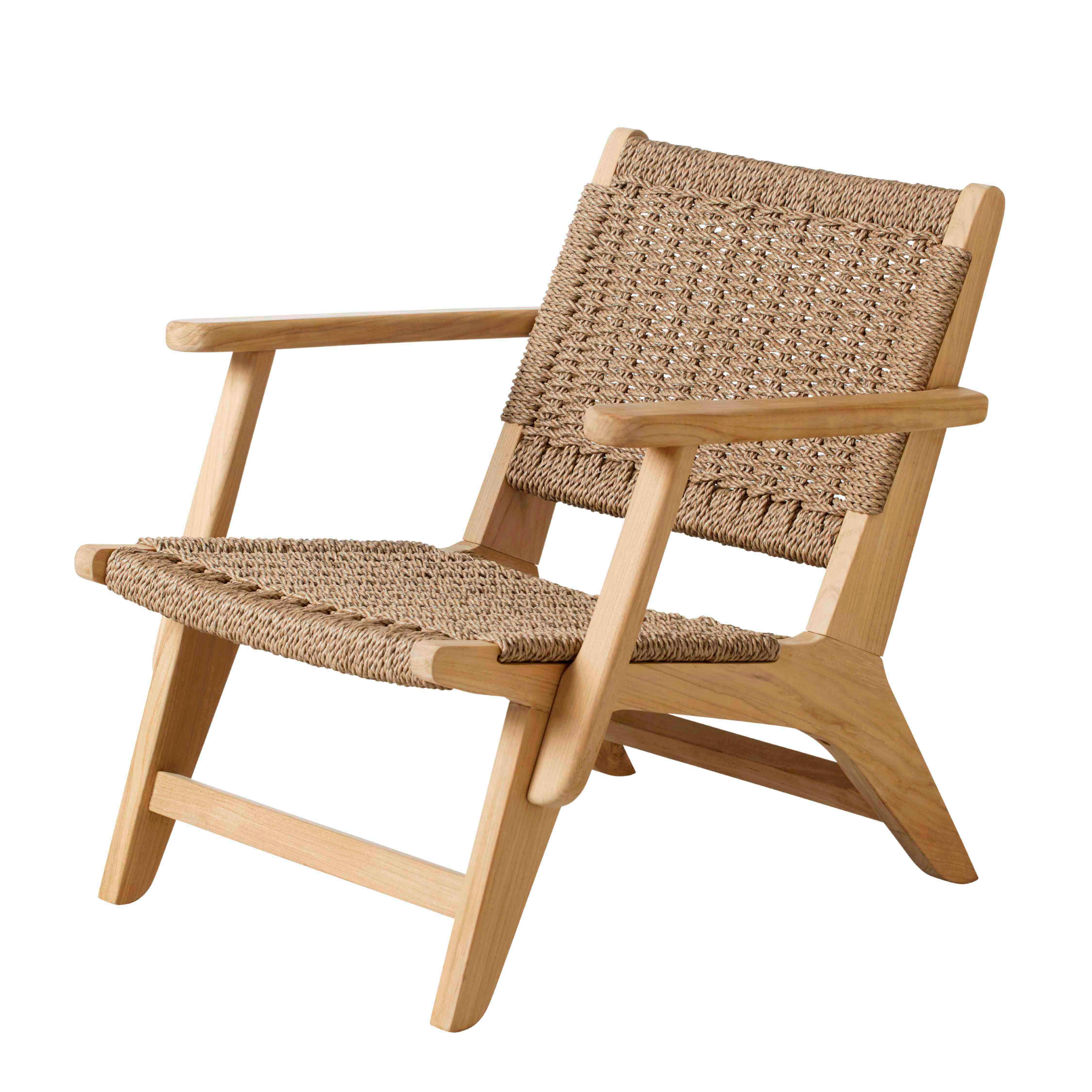 Loungesessel Eya Teak - Braun/Teakfarben, Natur, Holz/Kunststoff (68/70/75cm) - Gardenson