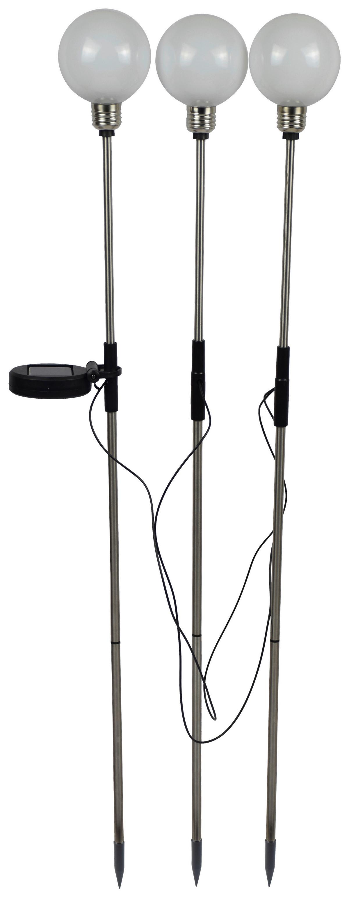 Lampă solară QIML - alb/negru, Modern, plastic/metal (82,5cm) - Modern Living