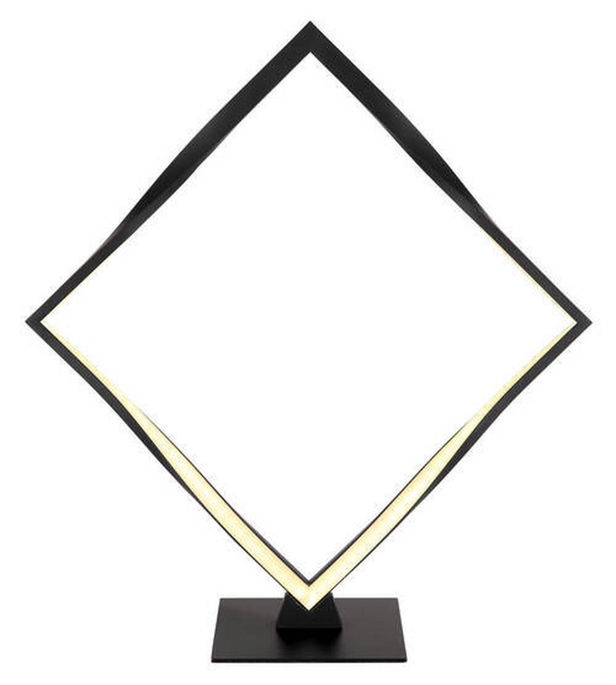 LED-Tischleuchte Maxxy Schwarz/Opal max. 12 Watt - Opal/Schwarz, Design, Kunststoff/Metall (42/14/44,5cm) - Globo