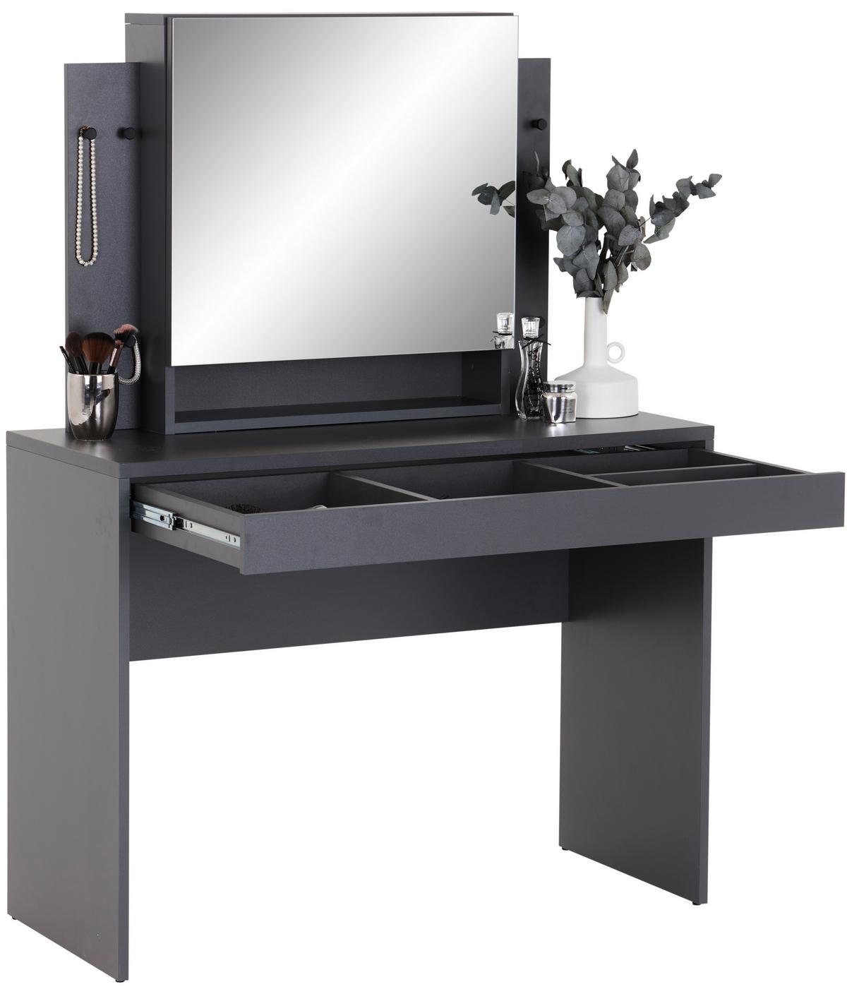 Toaletni Stol Sandy - antracit, Moderno, drvni materijal (100/76/45cm) - Modern Living