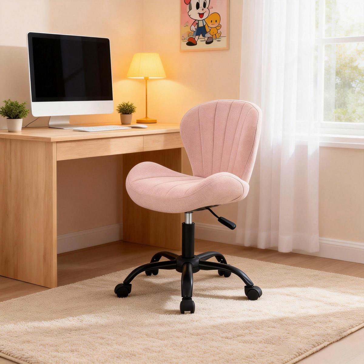 Klara 2 Uredska Stolica - pink/crna, Trend, metal/tekstil (58/84/56cm) - Modern Living