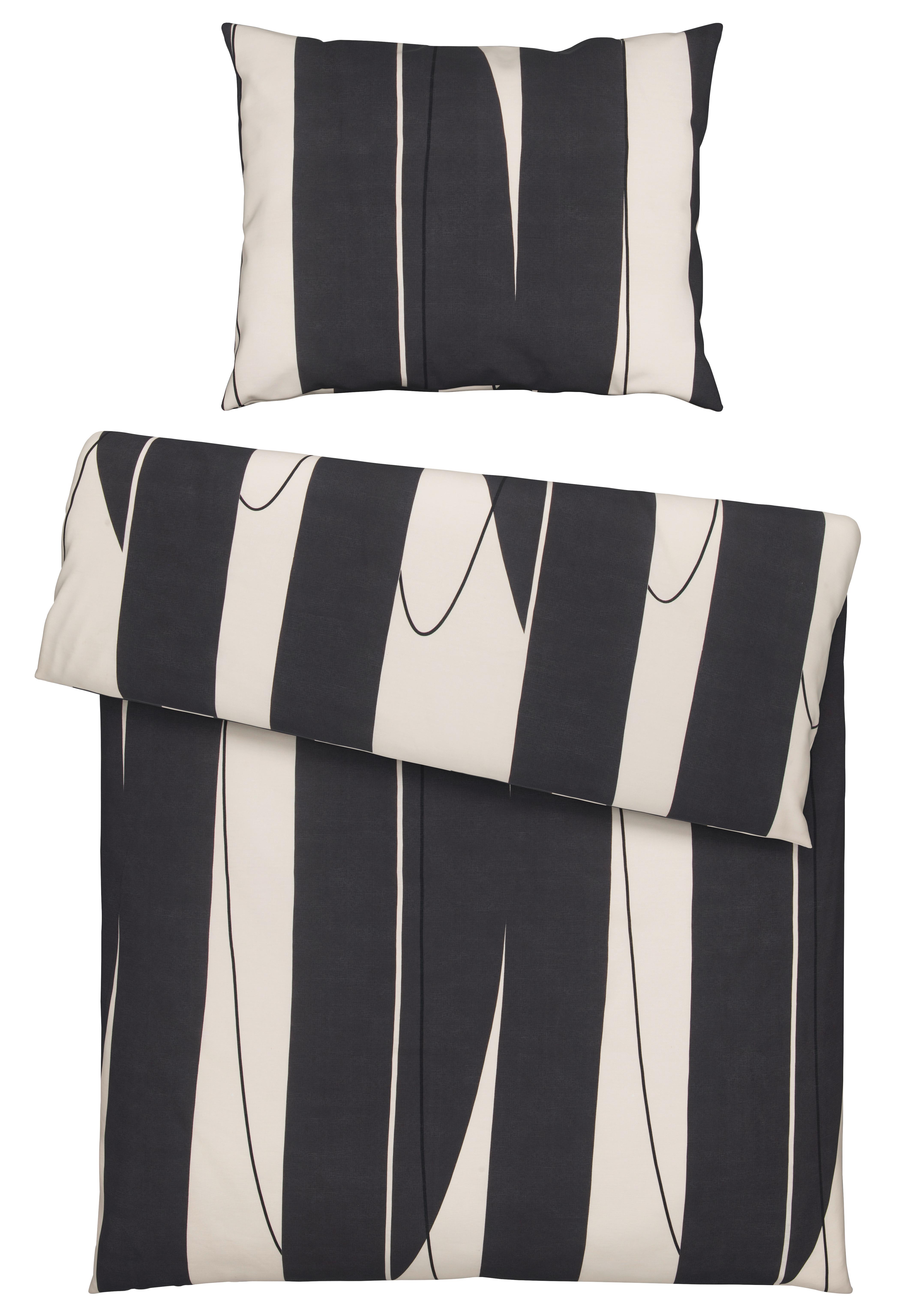 Bettwäsche Abstract XL Schwarz/Weiß ca. 140x220cm - Schwarz/Weiß, MODERN, Textil (140/220cm) - Modern Living