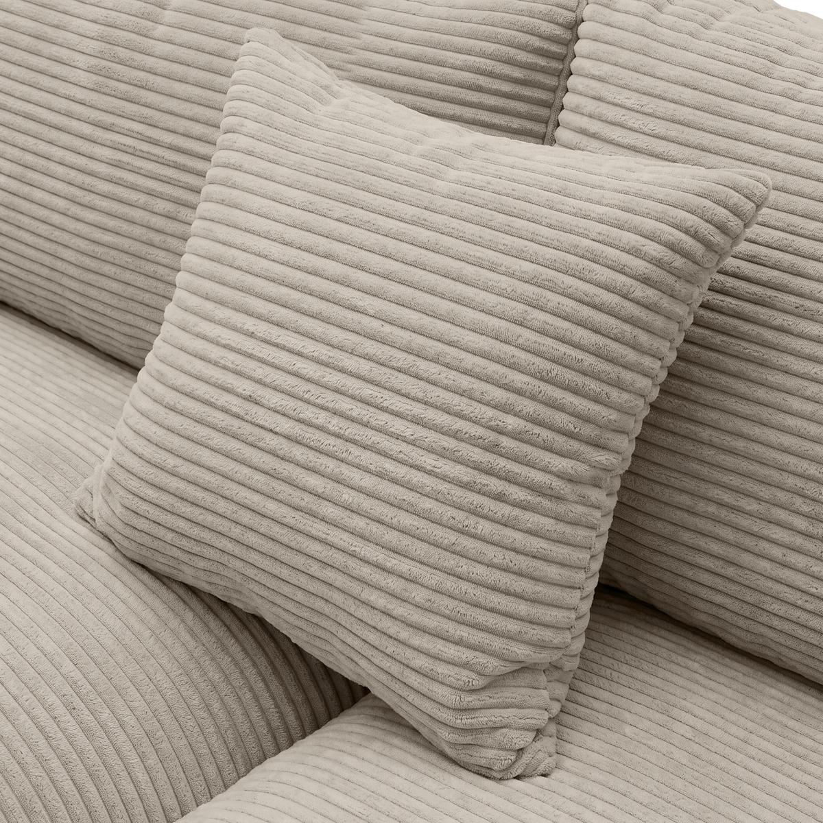 Ecksofa Pedro Taupe - Taupe/Schwarz, MODERN, Kunststoff/Textil (190/300cm) - Mömax