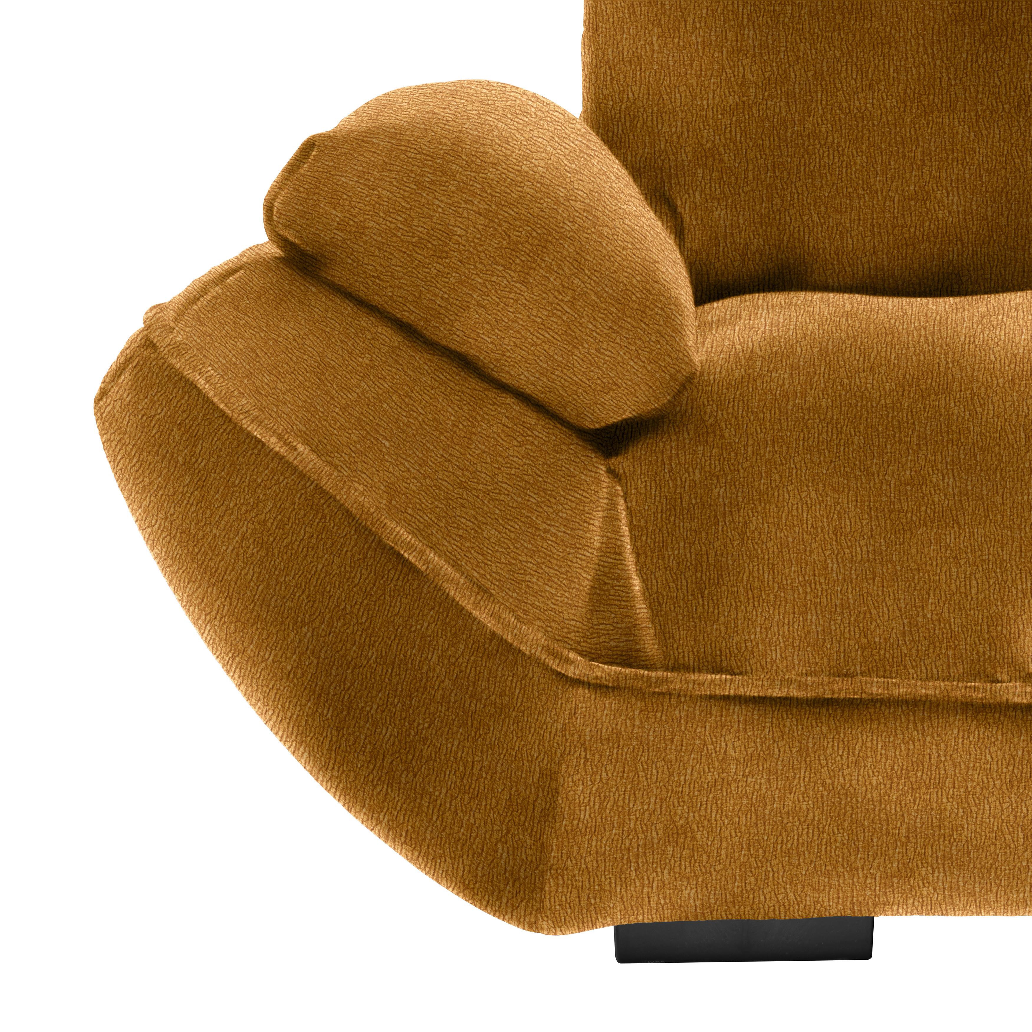 Wohnlandschaft Vivo Goldfarben - Goldfarben/Schwarz, MODERN, Kunststoff/Textil (317/63/179cm) - Premium Living