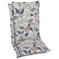 Sesselauflagenset Blau/Beige, 2-teilig - Blau/Beige, Basics, Textil (50/6/120cm)