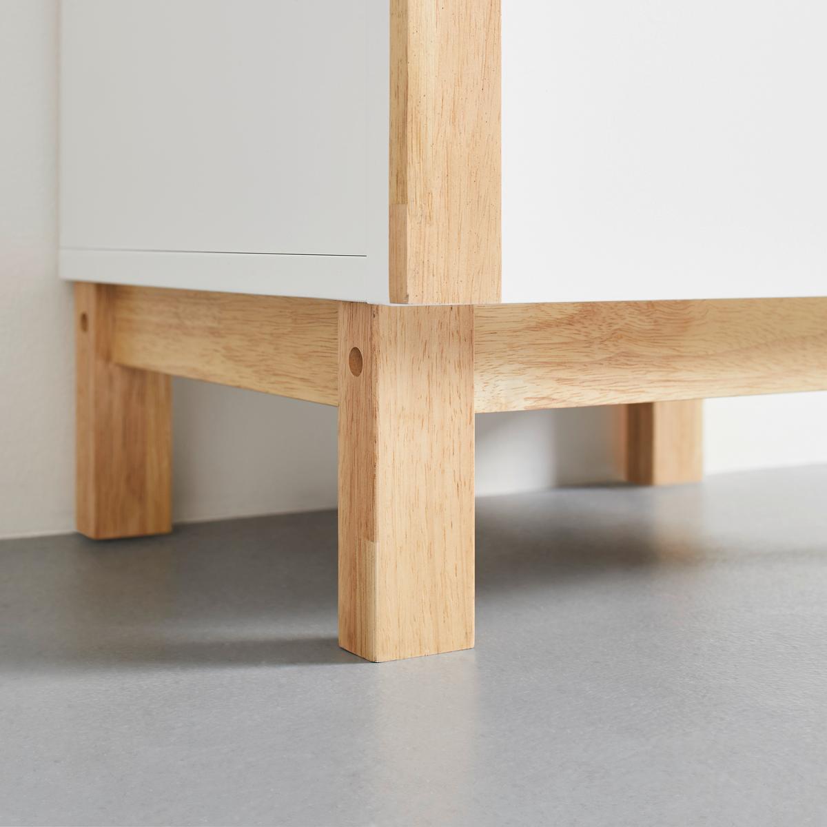 Unterschrank Rico Weiß/ Naturfarben ca. 42x85x35 cm - Naturfarben/Weiß, MODERN, Holz (42/85/35cm) - Bessagi Home
