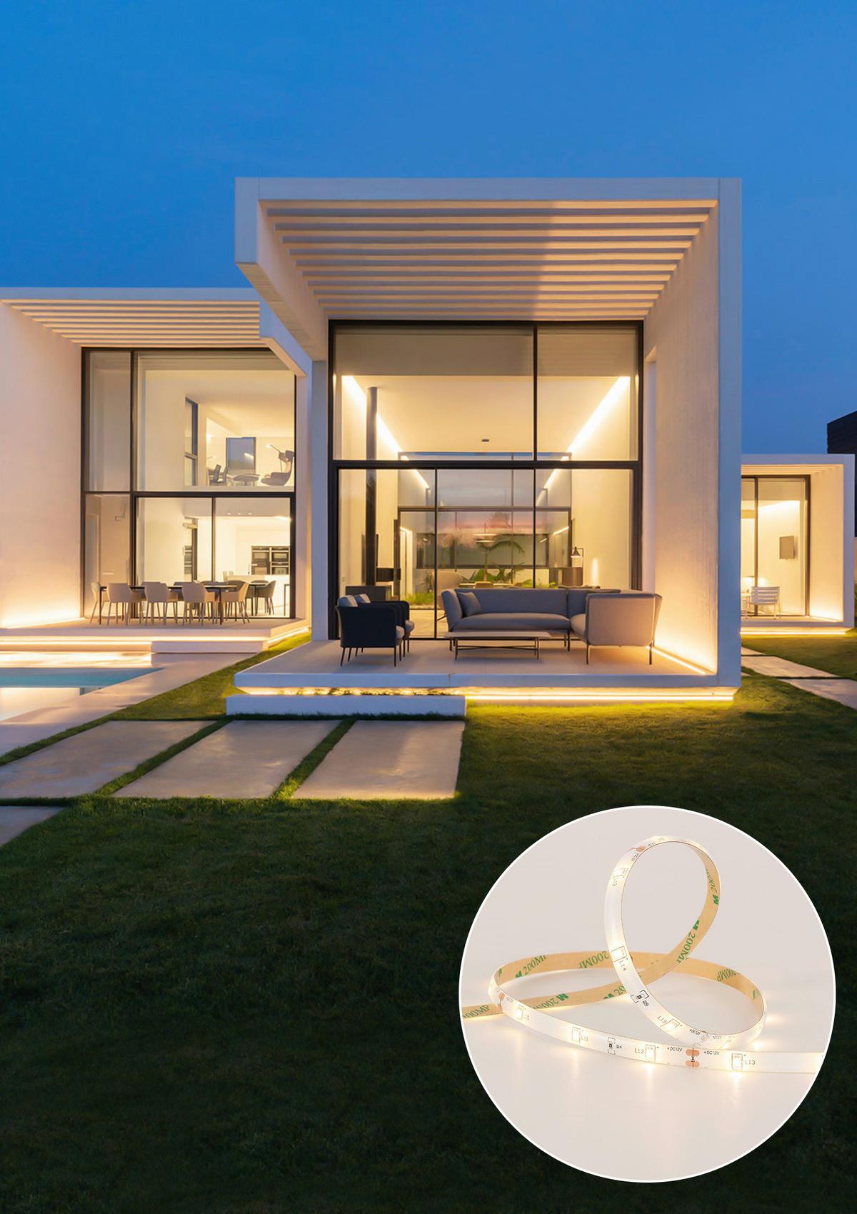 BANDĂ CU LED NOTI - negru, Modern, plastic (300cm) - Modern Living