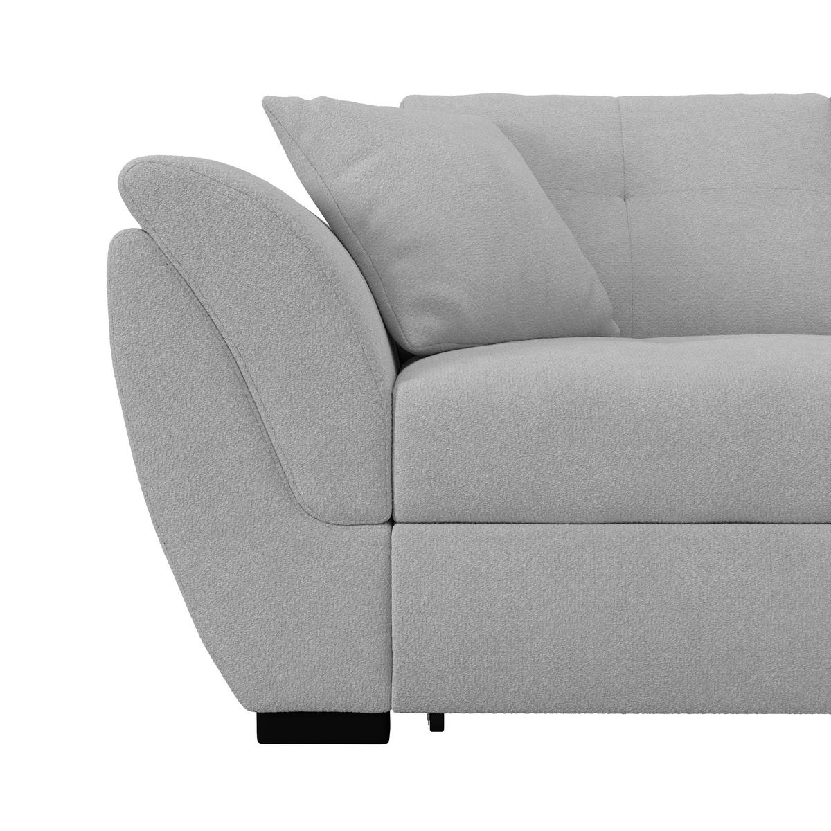 Kutna Garnitura Berisso - svijetlo siva/crna, Konvencionalno, tekstil (278/187cm) - Ondega