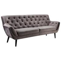 SOFA CHESTERFIELD STOCKHOLM - czarny/szary, Trend, tkanina (196/90/90cm) - Stylife