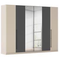 Kleiderschrank Safari Grau/Champagner - Champagner/Grau, KONVENTIONELL, Holzwerkstoff/Metall (271/229/54cm) - Based