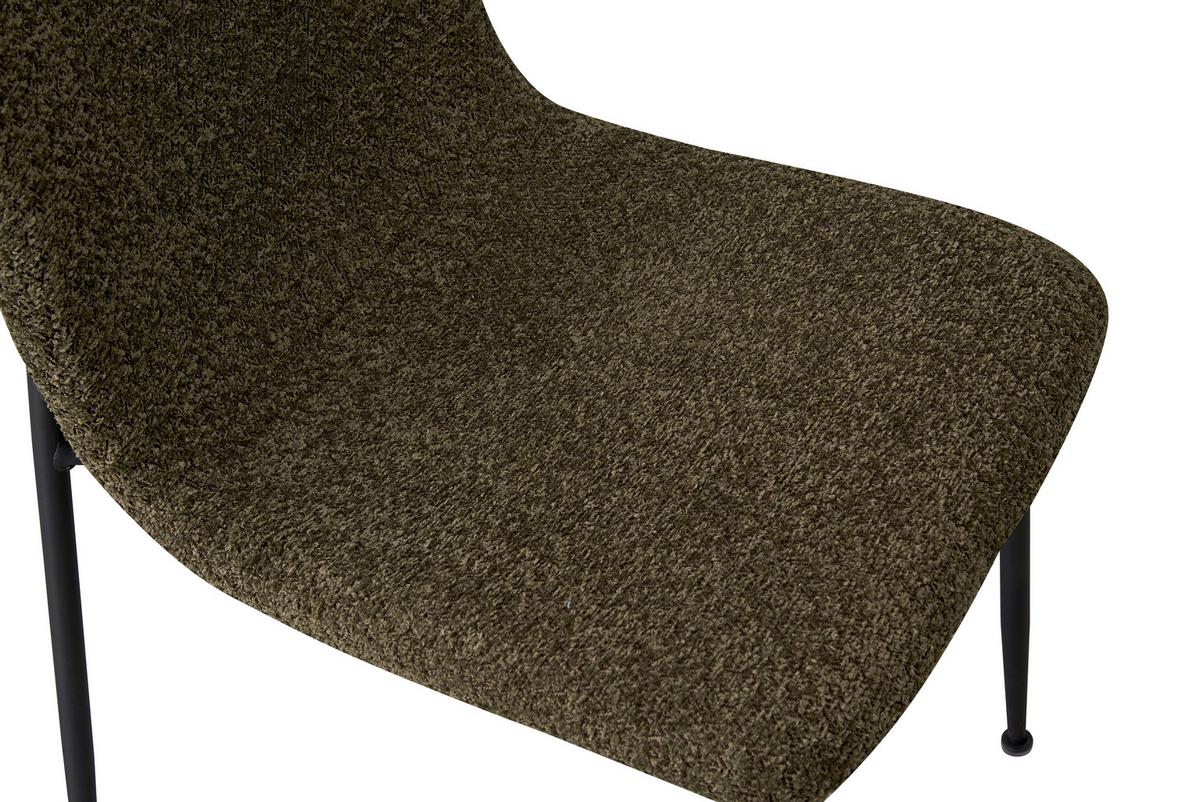 Stuhl Mila Grün - Schwarz/Grün, MODERN, Holz/Textil (43/82/57cm) - Mömax