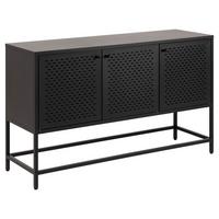 KOMODA SZEROKA NEWCASTLE - czarny, Design, metal (125/75/40cm)