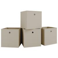 Faltbox 4er-Boxas - Naturfarben, Basics, Kunststoff (27/28/27cm) - MID.YOU