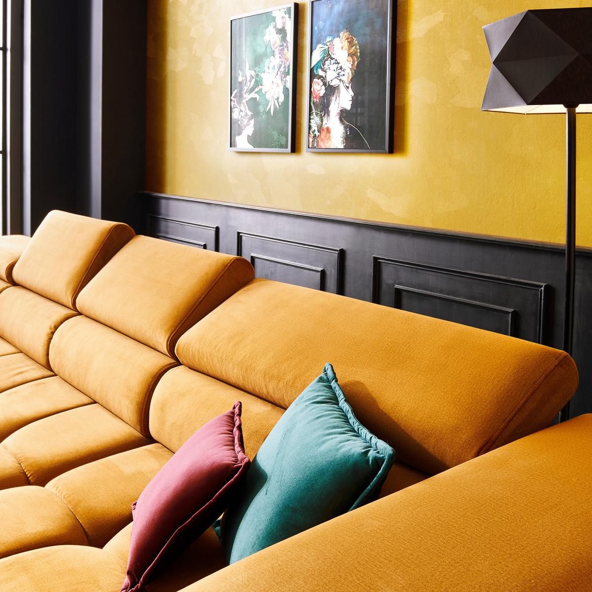 Coltar IMPERIA -EXKLUSIV- - galben curry, Design, textil (177/385/216cm) - Modern Living