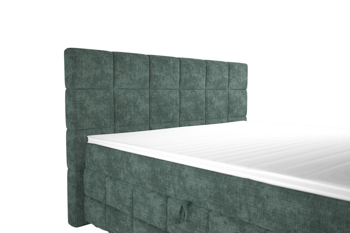 Box Krevet Vega - zelena/crna, Trend, tekstil/drvo (180/200cm) - Modern Living