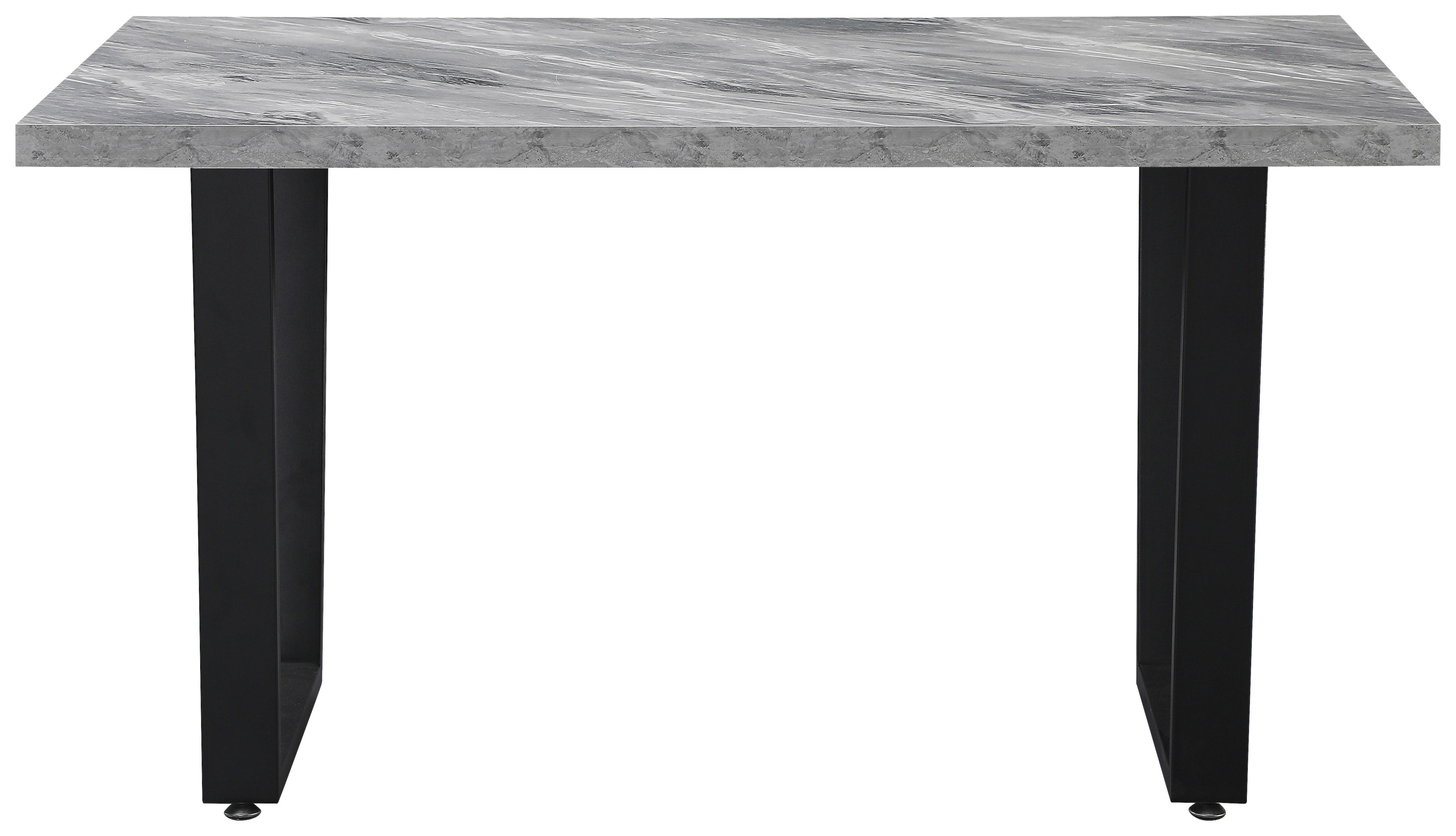 Jedilna Miza Melbourne, Siva, 140x90 - siva/črna, Moderno, kovina/leseni material (140/75/90cm)