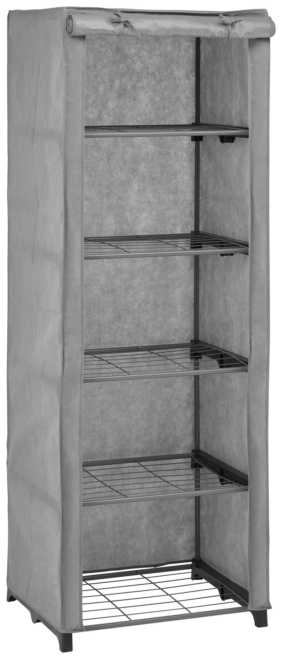 Ormar Kläck - siva, Konvencionalno, metal/tekstil (60/176/50cm) - Modern Living