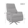 RELAXFÅTÖLJ ALICE - mörkgrå/svart, Modern, metall/trä (76/110/94cm) - Bessagi Home