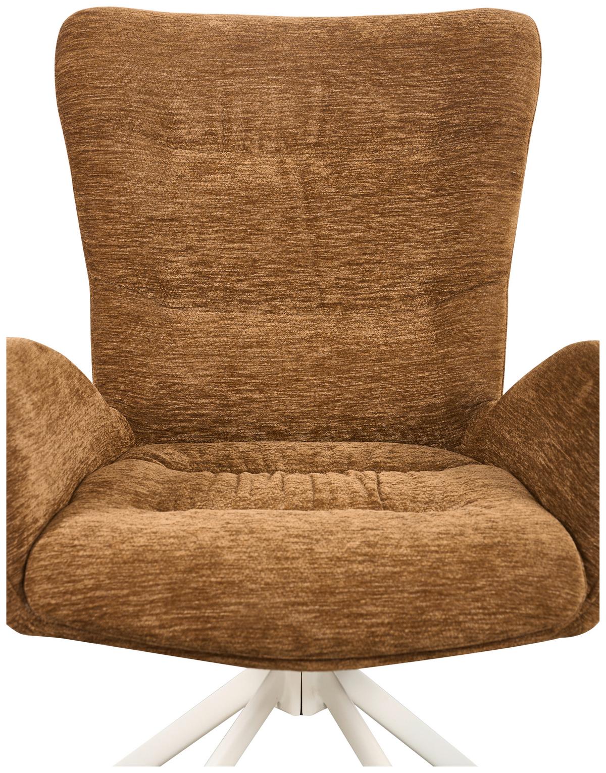 Armlehnstuhl Stella Braun/beige - Beige/Braun, Design, Textil/Metall (58/91/66cm) - Mömax
