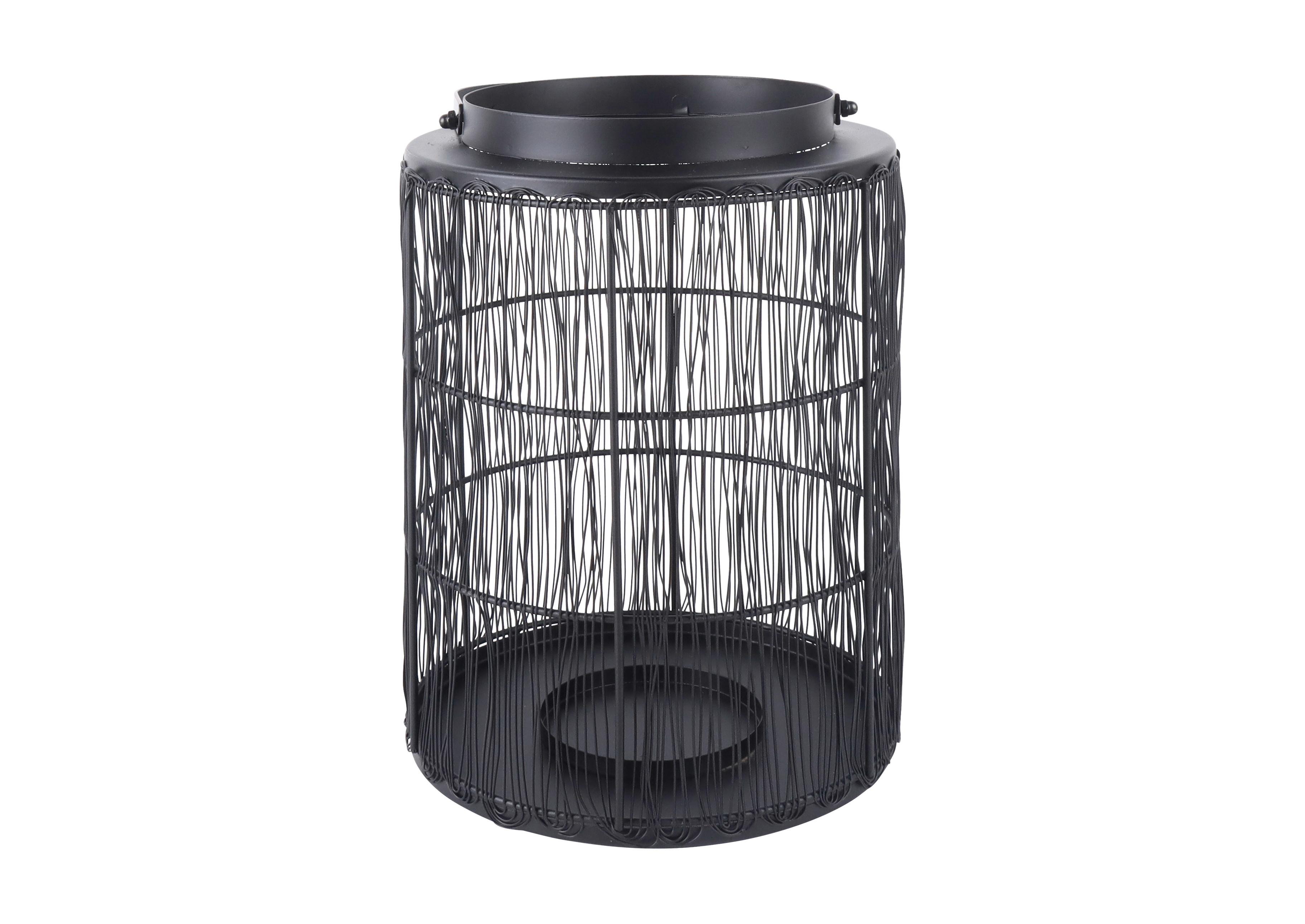 Lámpás Twine - fekete/átlátszó, Modern, Üveg/fém (17/24,5cm) - Modern Living