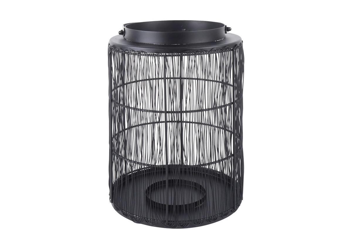 Lámpás Twine - fekete/átlátszó, Modern, Üveg/fém (17/24,5cm) - Modern Living