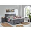 Boxspring Krevet Scarlett - tamno siva/crna, Konvencionalno, drvni materijal/drvo (160/200cm) - Premium Living