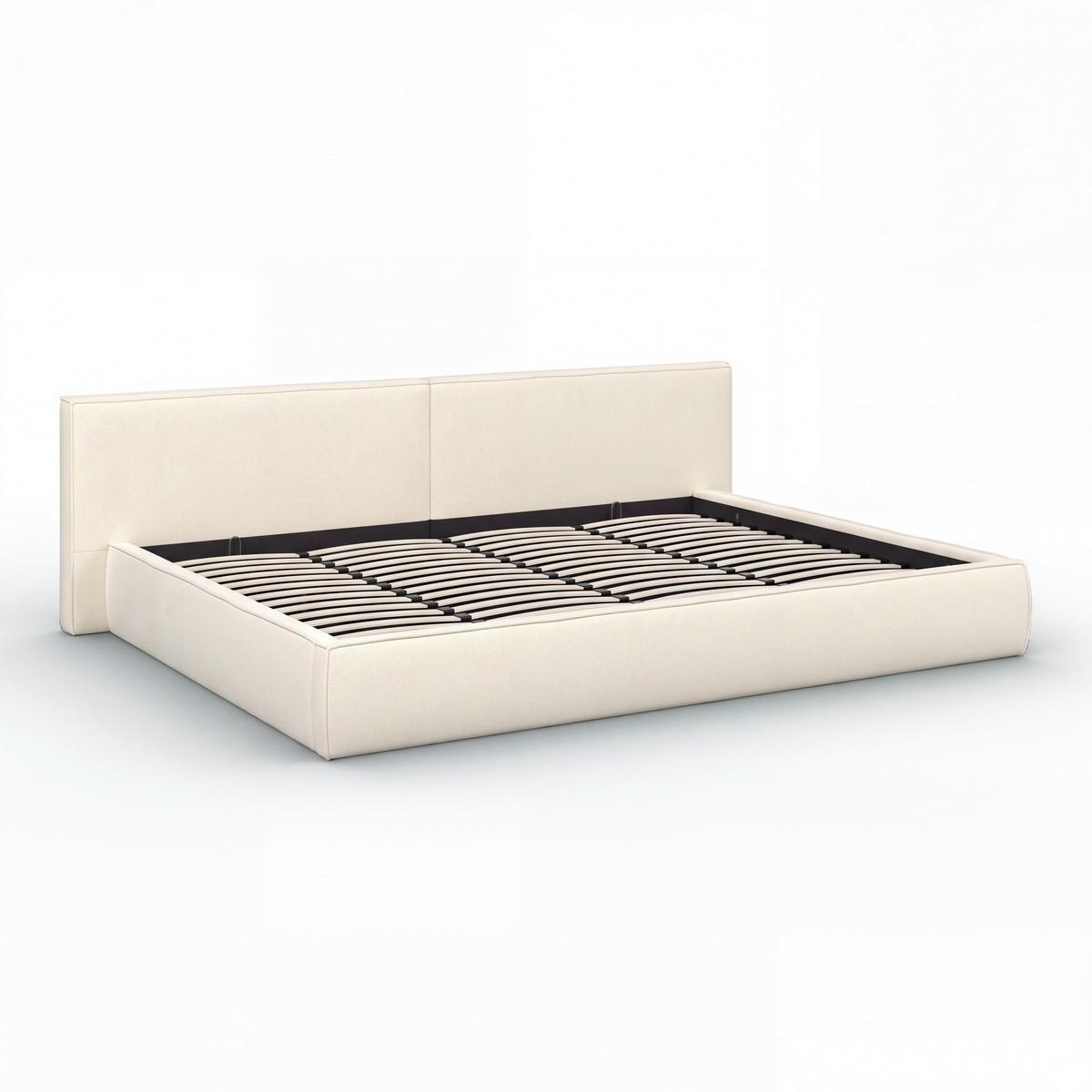 Familienpolsterbett Serena Elfenbein ca. 270x200 cm - Elfenbein/Schwarz, MODERN, Holz/Kunststoff (270/200cm) - Bessagi Home