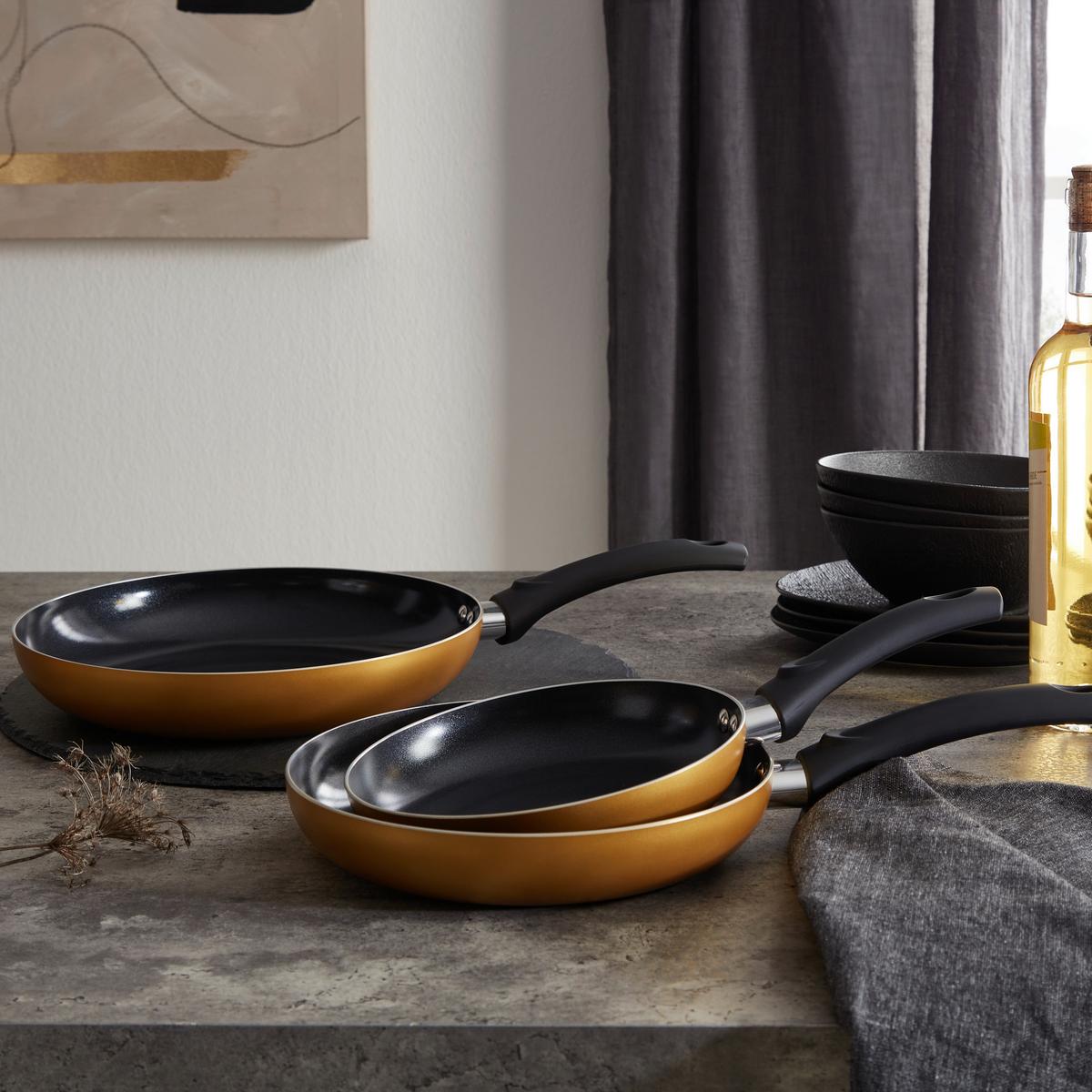 Serpenyőkészlet Goldy - aranyszínű, Modern, műanyag/fém - Mömax