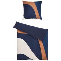 POŚCIEL DWUSTRONNA SW-WAVES - niebieski/kremowy, Trend, tkanina (135/200cm) - Schöner Wohnen