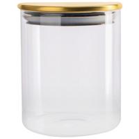 Posoda Za Shranjevanje Goldline - 0,4l - zlate barve/prosojno, Romantika, kovina/umetna masa (8,8/10,4cm) - Mömax