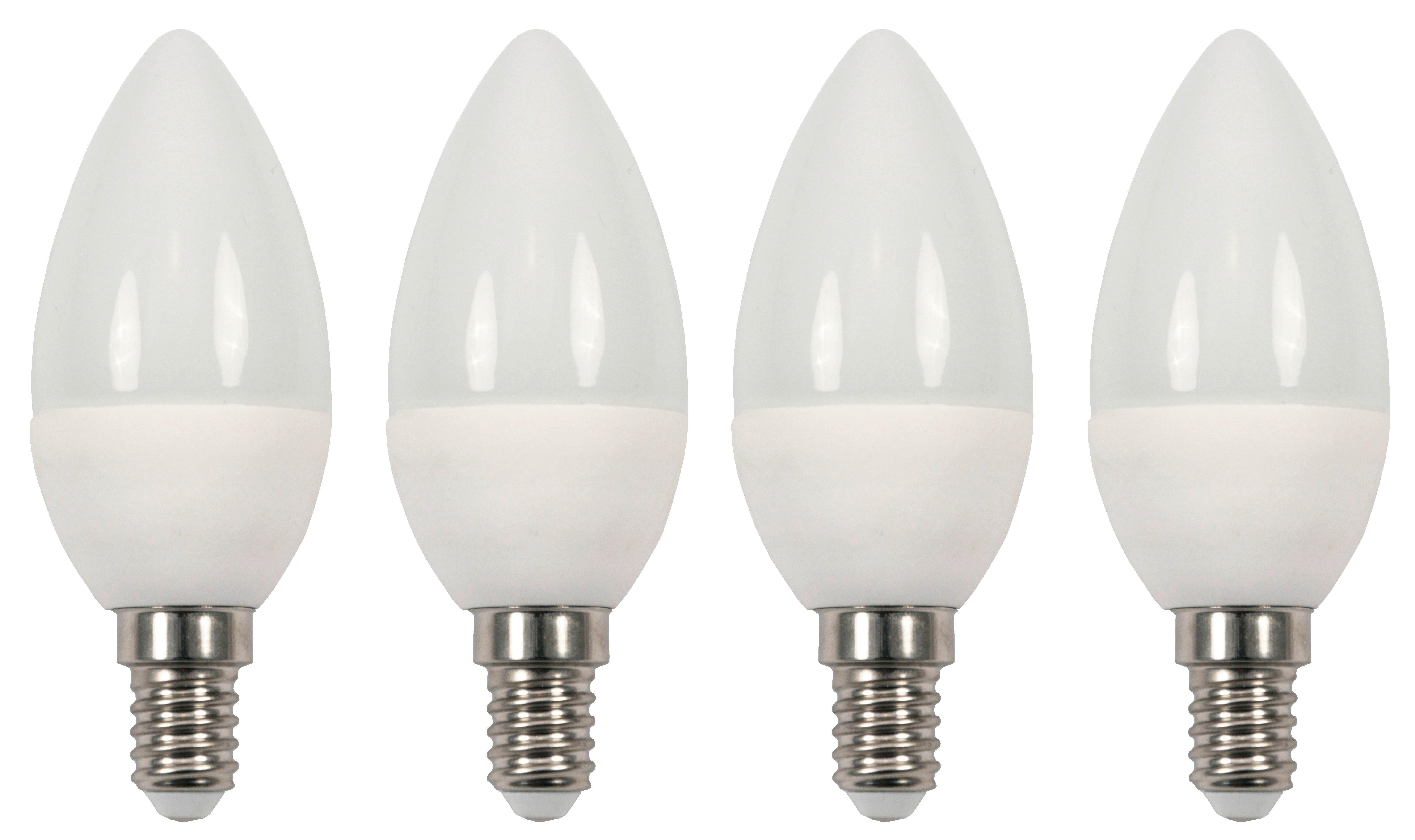 LED-Leuchtmittel Multi max. 5,5 Watt, 4 Stück - Weiß, Kunststoff - Modern Living